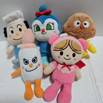 호빵맨 봉제 인형 5체 세트 약 20cm