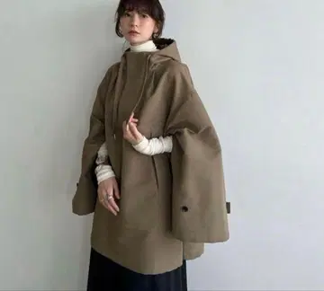 CLANE 사이드 오픈 와이드 아노락 베이지