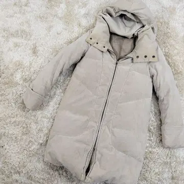 LE CIEL BLEU 롱 다운 자켓 코트 후드 부착