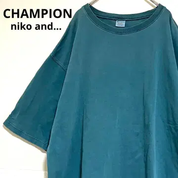 CHAMPION 니코앤드 콜라보 셔츠 여성용 L 그린