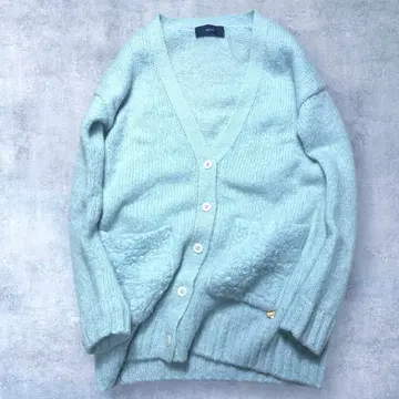 쉽스 고급 모헤어 엉덩이 덮는 루즈핏 릴랙스 가디건 복슬복슬