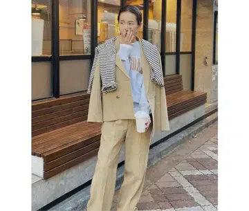 Ungrid (어그리드) 베이지 린넨 혼방 자켓 린넨 S 사이즈