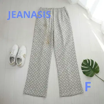 JEANASIS 새상품급 릴랙스 와이드 팬츠 올 패턴 반짝임