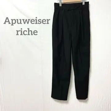 새상품급! [아푸와이저 리셰] 블랙 슬랙스 팬츠 오피스 캐주얼 S