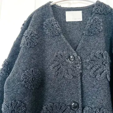 Stride & Clip 노카라 롱 자켓 다크 그레이