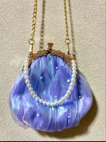 보라색 쉬폰 아리엘 백