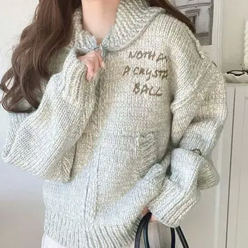 [ JaVa 자바 콜라보 ] 어른의 카우친. 로빙 카우친 니트 자켓