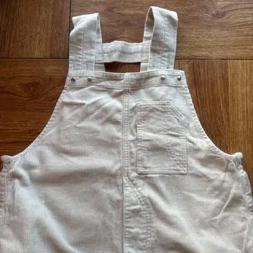 BEAMS BOY 코듀로이 오버롤 아이보리