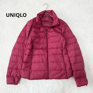 유니클로 울트라 라이트 다운 자켓 페더 경량 세탁 가능 M 레드 계열
