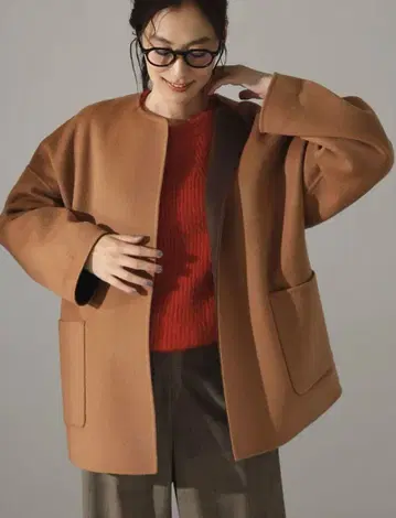 BEAMS 데미룩스 빔즈 울 리버 미들 코트