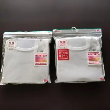 유니클로 [ 울트라 웜 히트텍 (화이트 크루넥 XL 긴팔) ] x 2장