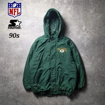 90sSTARTERNFL 그린베이 패커스 충전솜 나일론 자켓 후디