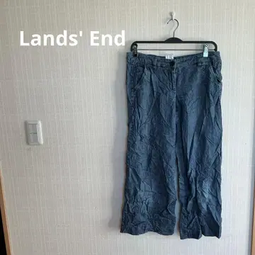 [ Lands' End ] 린넨 혼방 데님 와이드 팬츠 6P 마 혼방
