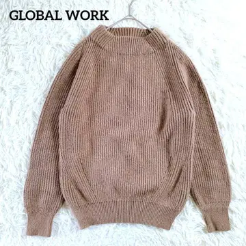 [ 글로벌 워크 ] 워셔블 리브 하이넥 니트 (L) 풀오버 스웨터