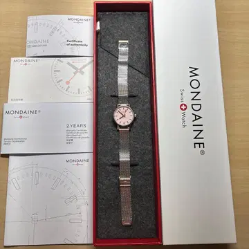 MONDAINE 쿼츠 손목시계 핑크