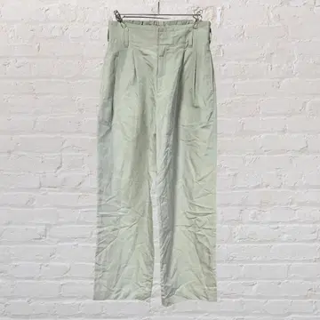 11880 유나이티드 애로우즈 와이드 팬츠 옅은 그린 허리밴딩 M