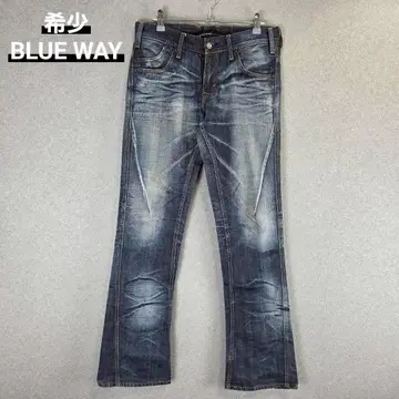 레어 BLUE WAY JEANS 플레어 다트 데님 귀신 수염 블루웨이