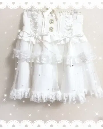 noemie 노에미 백 리본 튤 티어드 치마바지 화이트 M