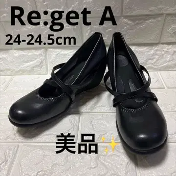새상품급! Re:get A 리게타 크로스 벨트 펌프스 L 블랙