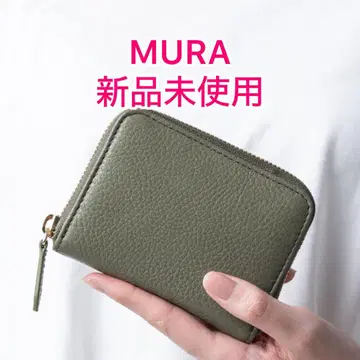 미사용 새상품 MURA / 소가죽 가죽 미니 지갑