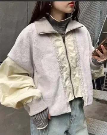 [ etsinta ] [ ciaopanic ] 퍼 절개 블루종