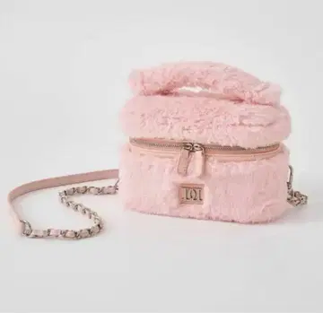 darich 다리치 인조 모피 숄더 미니백 핑크