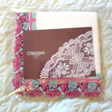 [ 미사용 새상품 ] 긴자와 레이스 25ans 콜라보 손수건 핑크
