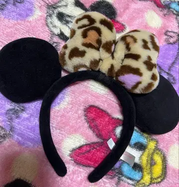 새상품급 디즈니 레오파드 귀 달린 머리띠 헤이세이 레트로 미니 2