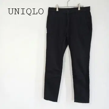 유니클로 UNIQLO 블랙 팬츠 치노 슬림핏 신축성 코튼 W82