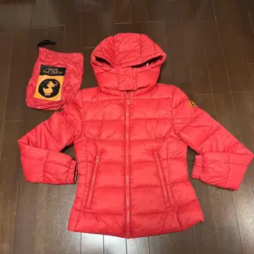 SAVE THE DUCK 빨간색 다운 자켓 후드 부착