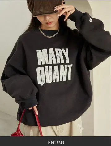 MARY QUANT x PUBLUX / 마리콴트 꽃 와플 로고 맨투맨