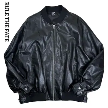 RULE THE FATE 페이트 가죽 자켓 블랙 블랙