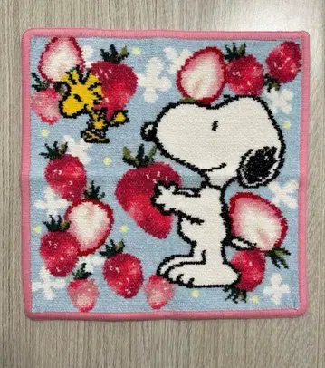 스누피 페이러 손수건 딸기