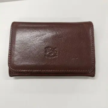 일비종떼 브라운 가죽 명함지갑 카드 케이스