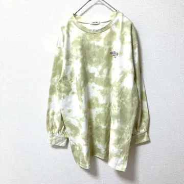 [잉그] 타이다이 프린트 긴팔 티셔츠 루즈핏 M 로고 프린트