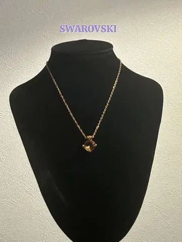 Swarovski 다이아몬드 컷 브라운 크리스탈 목걸이