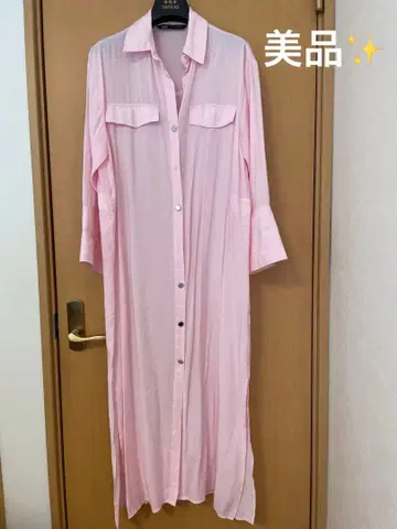 새상품급 ZARA 핑크 롱 셔츠 긴팔 S 사이즈