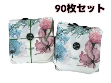새상품 에코백 꽃무늬 쇼핑백 90개 세트