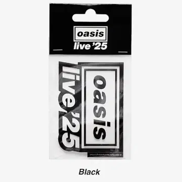 oasis 스티커 Live'25 Black 오아시스 완판템 쇼핑백
