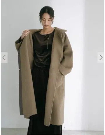 AEFRE 울 혼방 후드 롱 코트 미사용