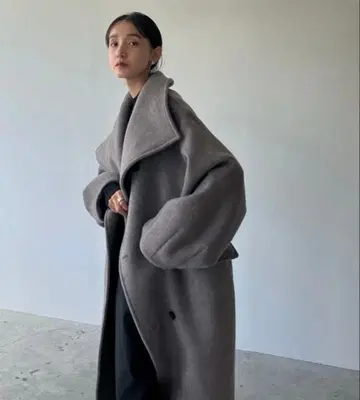 CLANE UP NECK OVER DOUBLE COAT