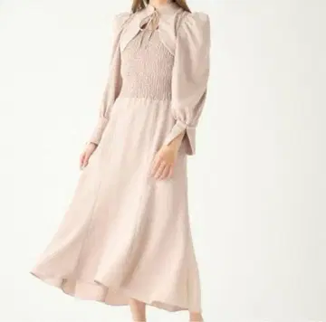 snidel 스나이델 데콜테 오픈 원피스 핑크