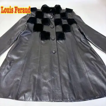 루이 페로 스탠 칼라 롱 코트 이소재 도킹