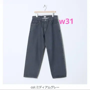 새상품급 ciota 배기 데님 미디엄 그레이 사이즈 31