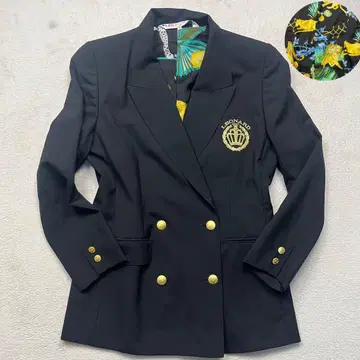 LEONARD 레오나르 자수 골드 버튼 안감 올 패턴 M 사이즈 자켓