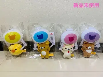 리락쿠마 크레인에 매달리는 부들부들 봉제 인형 전 4종 컴프 세트