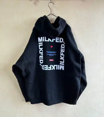 MILKFED. 밀크페도 후드티 빅 실루엣 블랙