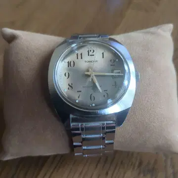 SEIKOTOMOY 실버 아날로그 수동 와인딩 시계