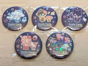 도즈루샤 산리오 캔뱃지 전원 오라후 군 온리 본쥬 5종 세트