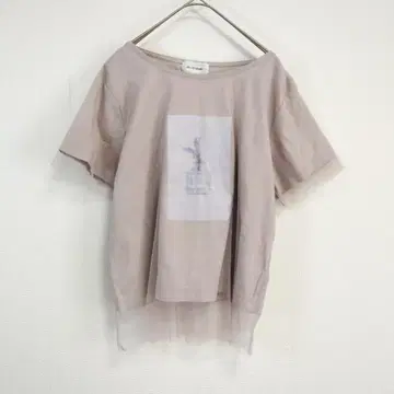 JILL STUART 튤 T셔츠 사이즈 FR 핑크 베이지